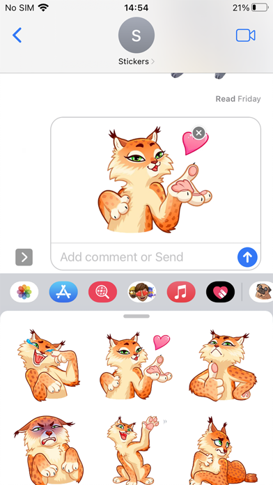 Screenshot #2 pour Tiger Fun Emoji Funny Stickers