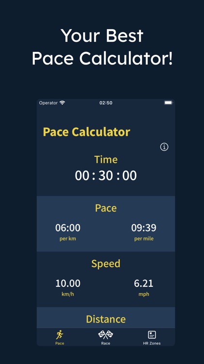 Running Race Pace Calculator