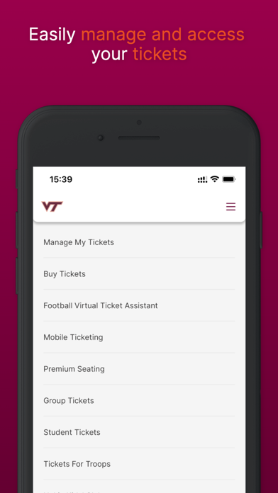 Virginia Tech HokieSports Screenshot