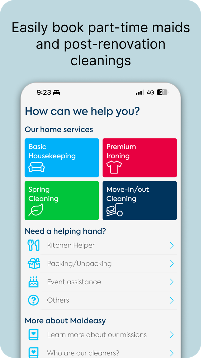 Maideasy - Book a cleaner now