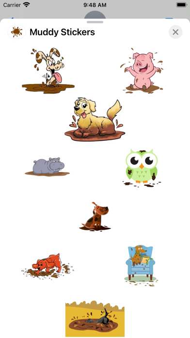 Screenshot #1 pour Muddy Stickers