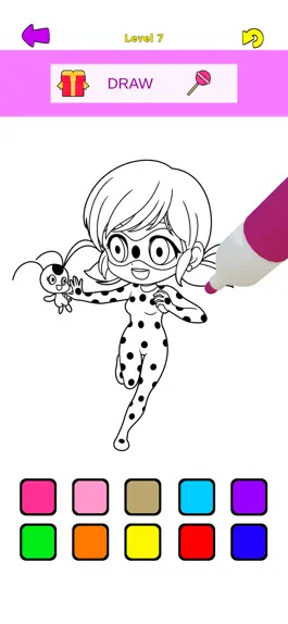 Game screenshot Ladybug Coloring & Nail Salon apk