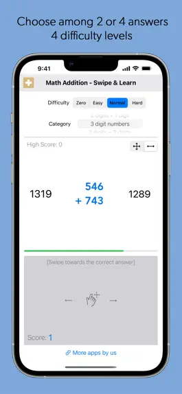 Game screenshot Addition Math - Swipe & Learn apk