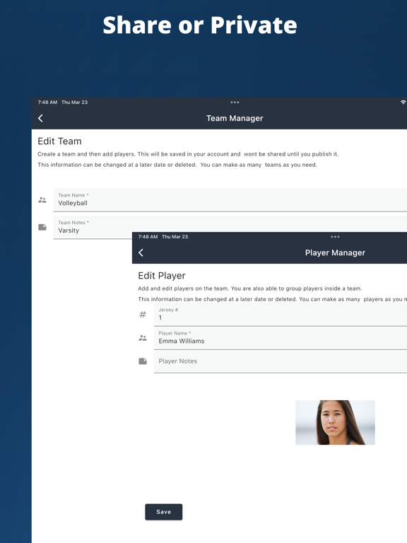 Screenshot #5 pour Team Sheets