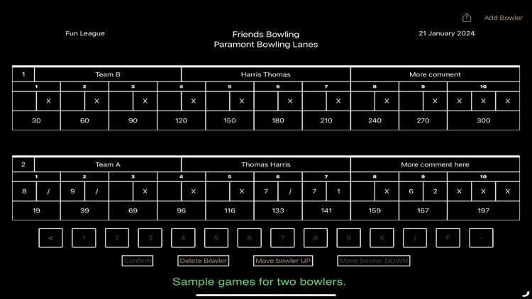 Bowling Roster