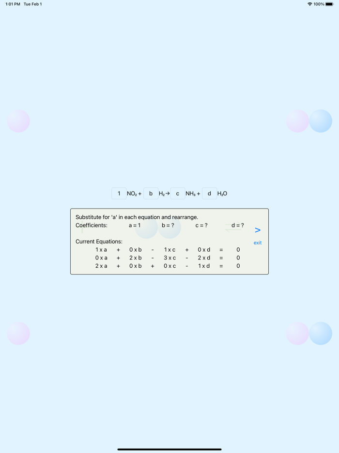 Interactive Equation Balancer