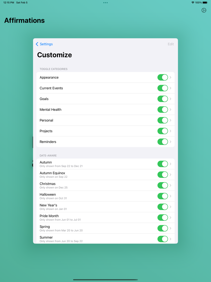 Affirmations - Care Reminders