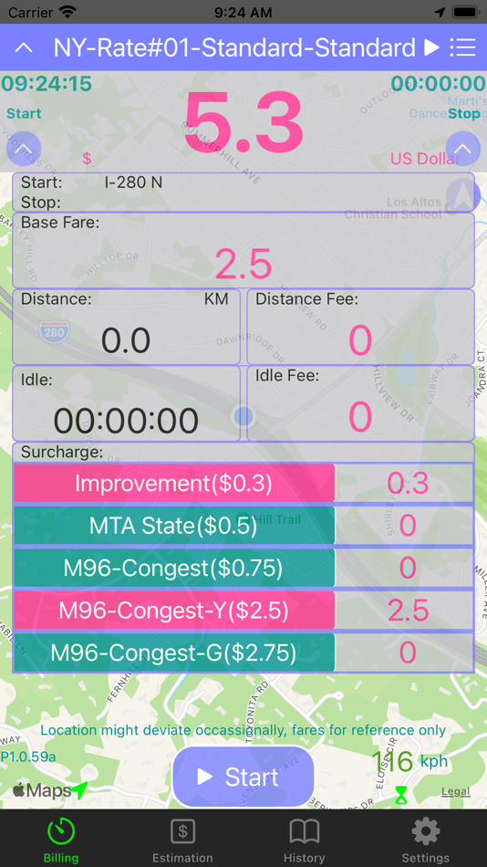 #1. DTMer-Taxi/Cab Meter (iOS) 由: Chia-Yi Tsai