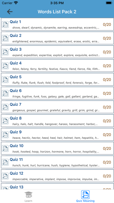 5000 GRE Vocabulary Screenshot
