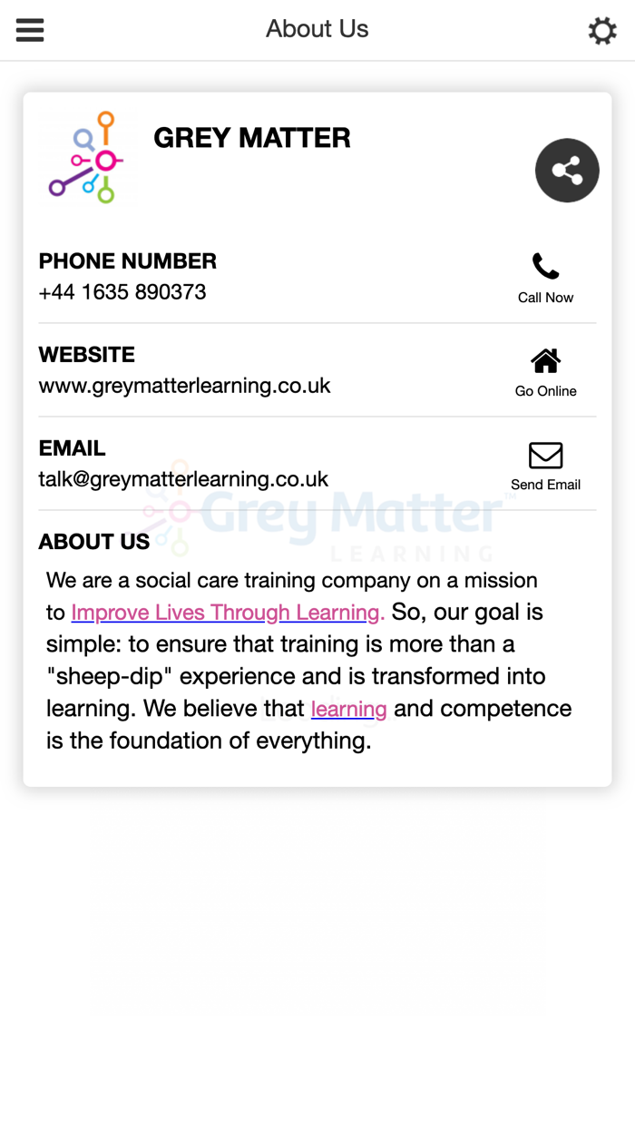 Grey Matter Learning