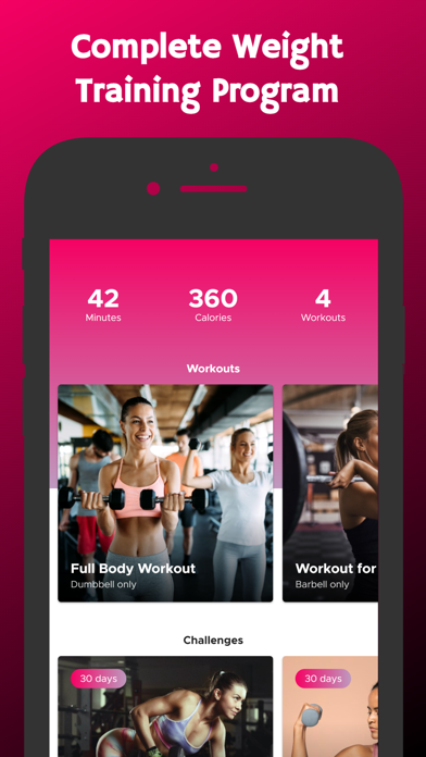 Weight Training Plan for Women Screenshot