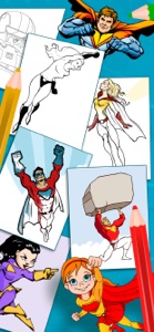 Superheroes Paint and game screenshot #2 for iPhone