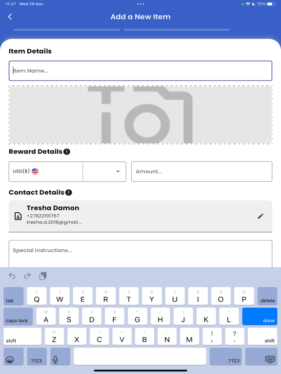 LostIt Tag: QRcode Lost&Found iPad screenshot 2 - Productivity app