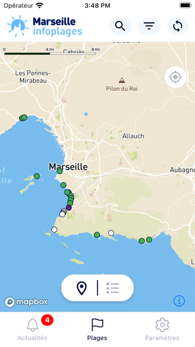 Marseille infoplages Screenshot