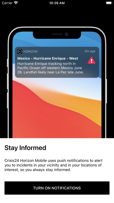 Crisis24 Horizon Mobile Screenshot
