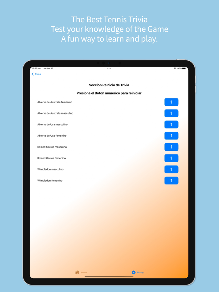 Best tennis league trivia