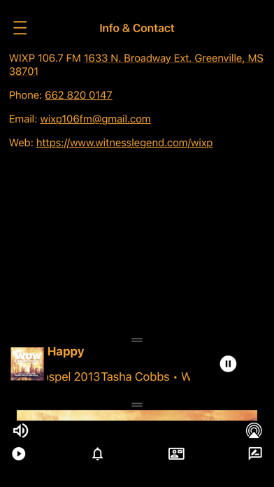WIXP 106.7 LP-FM Screenshot