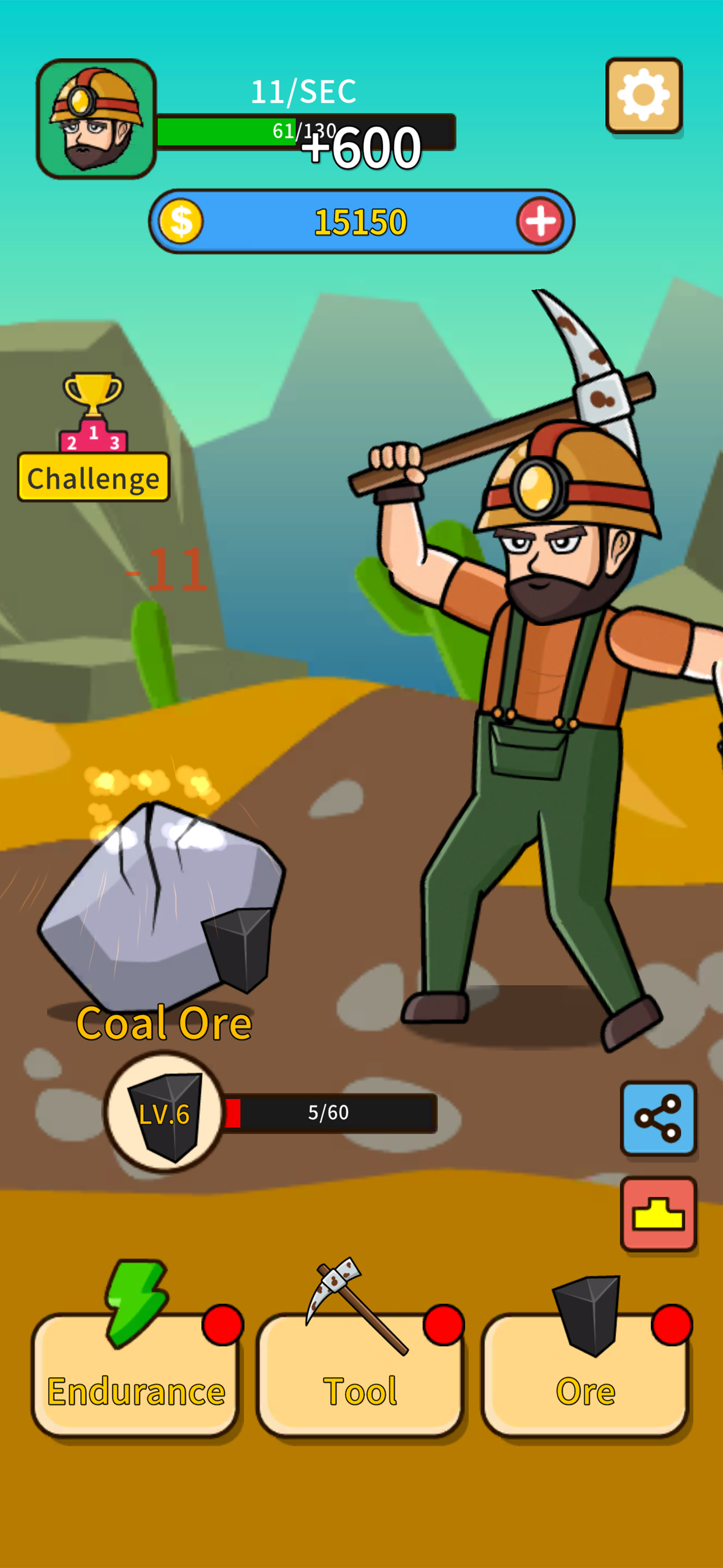 Idle Mine Clicker: Tap Upgrade