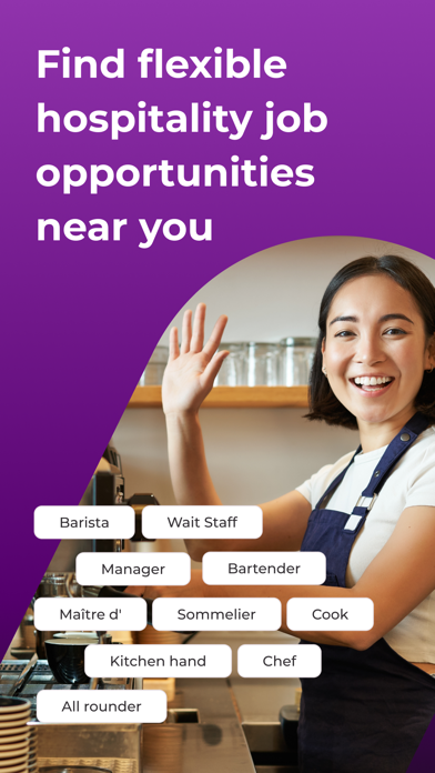 Hospitality Jobs App: Baristar Screenshot