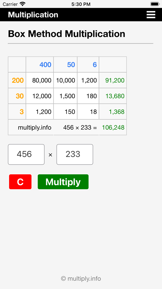 #2. Box Method Multiplication (iOS) By: H Valeur