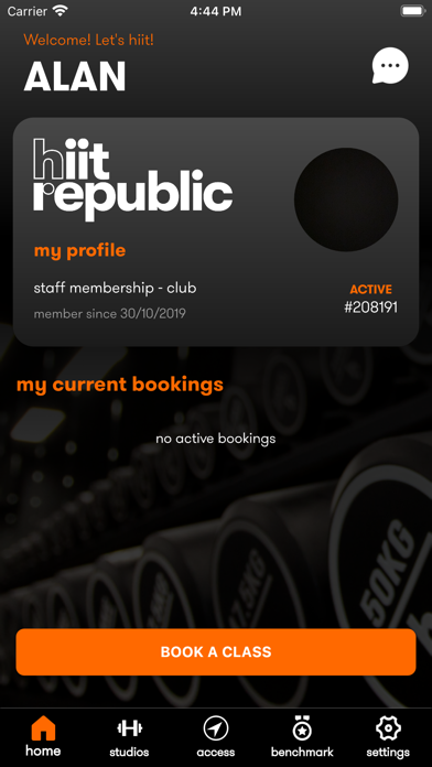 hiit republic - Member ID Screenshot
