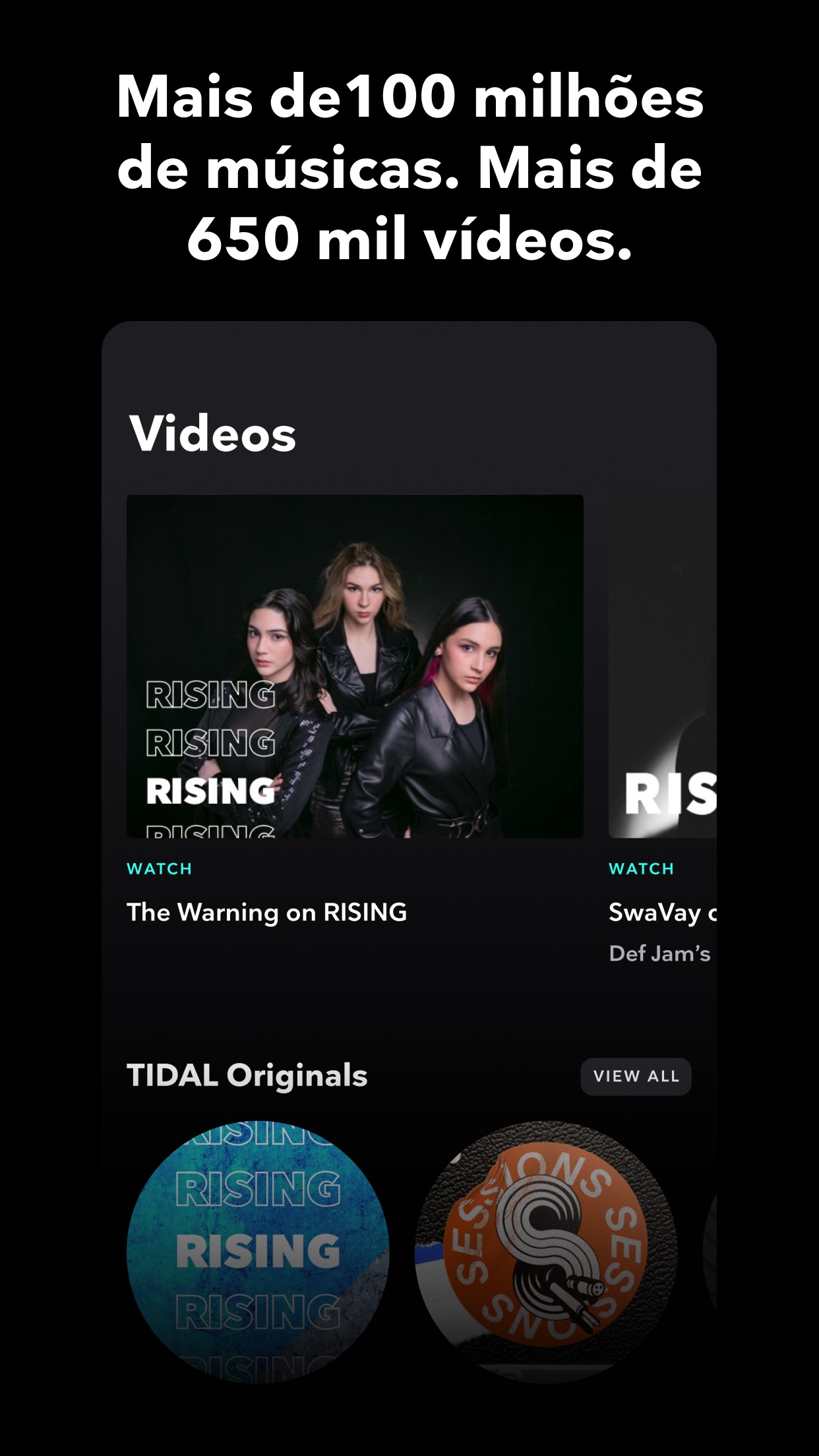 Screenshot do app TIDAL: Áudio HiFi