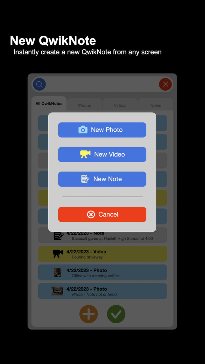 QwikNotes for iPhone