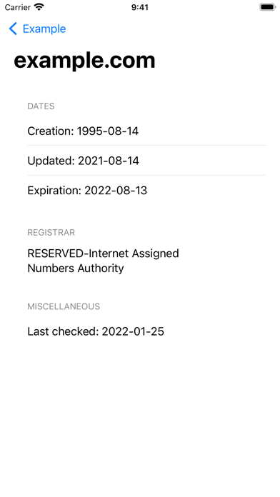 Domains Screenshot