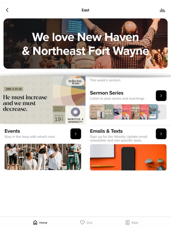 Grace Gathering App iPad screenshot 2 - Lifestyle app