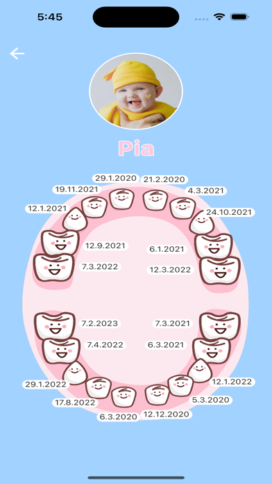 Baby teeth Diary Screenshot