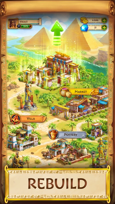 Jewels of Egypt・Match 3 Puzzle Screenshot