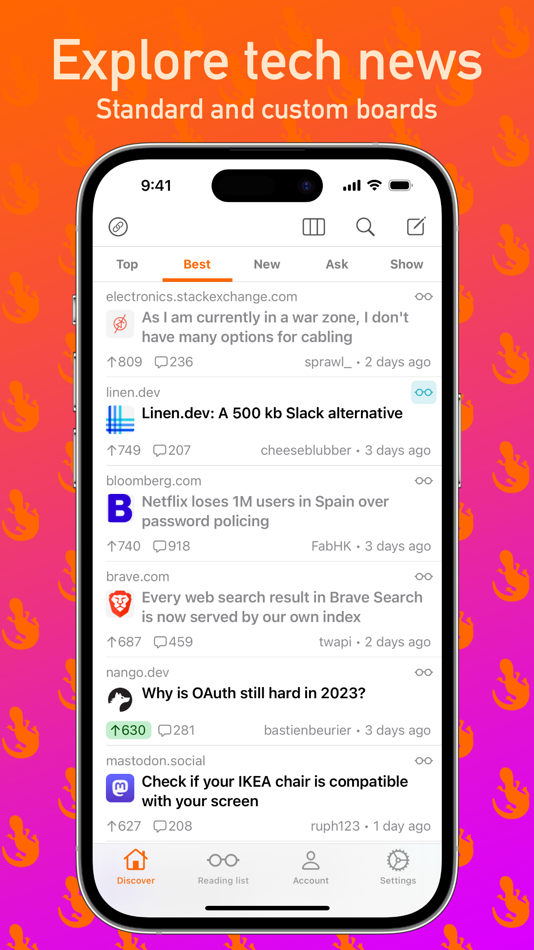 #1. Hacko for Hacker News (iOS) Podle: Andrii Sievrikov