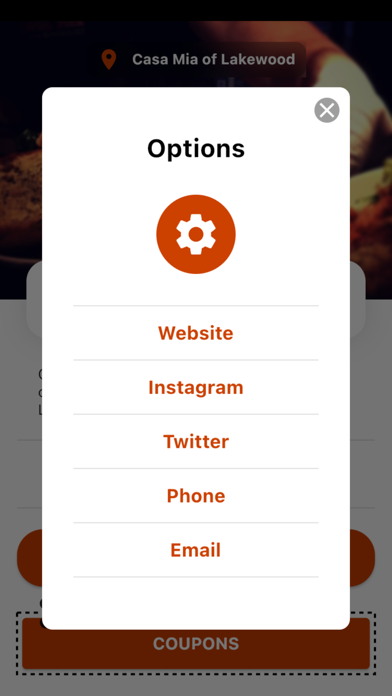 Casa Mia Restaurants Screenshot