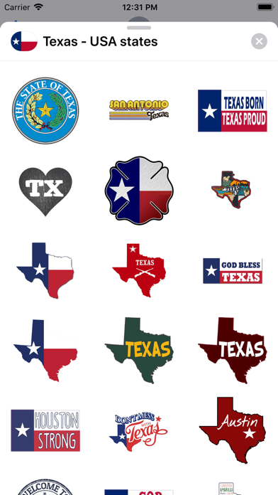 Texas emoji - USA stickers Screenshot