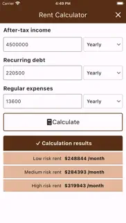 rent calculator - rentwise iphone screenshot 3