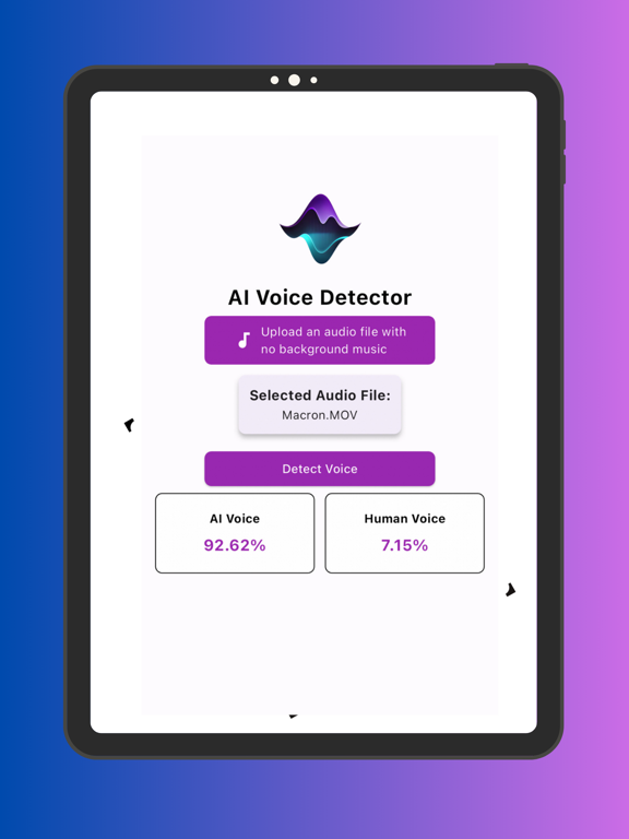 Screenshot #6 pour AI Voice Detector