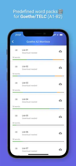 Game screenshot XY Memo: German vocab builder apk