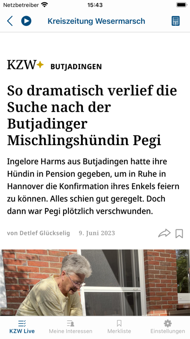Kreiszeitung Wesermarsch Screenshot