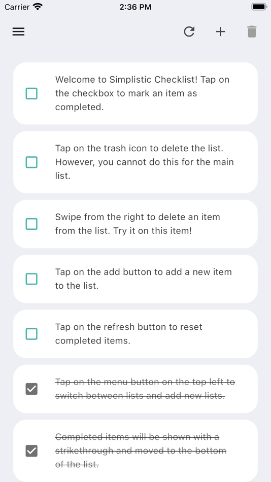 #2. Simplistic Checklist (iOS) Podle: Jian Yang Lim