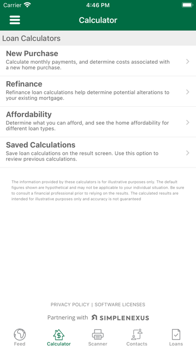 Savings Bank Mortgage Screenshot