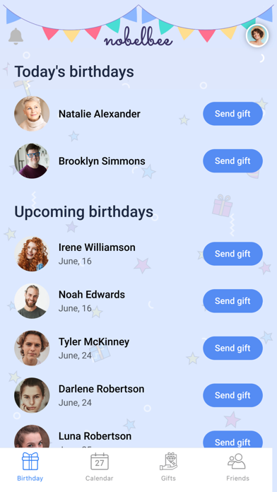 Nobelbee: Birthday Reminder Screenshot
