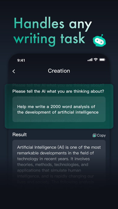 AI Essay Writer-Chat Bot App Screenshot