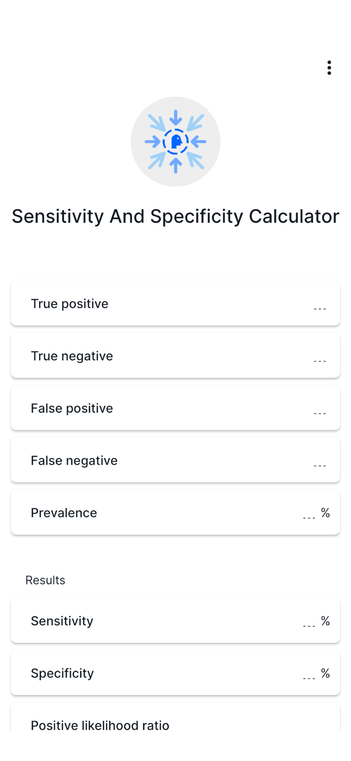 Sensitivity Specificity