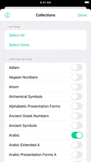 Capture d'écran de Codepoint sur iPhone 8