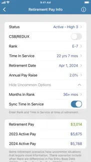 military retirement iphone screenshot 3