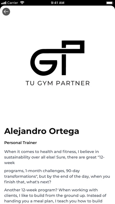Tu Gym Partner Screenshot