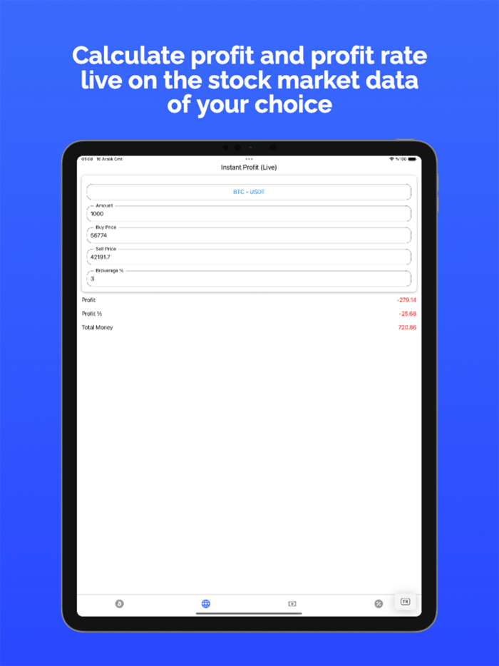 Crypto Profit Calculator -Live