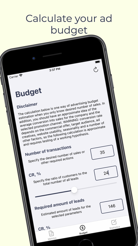 #5. Metrix: marketing and ads (iOS) От: Sergey Bindasov