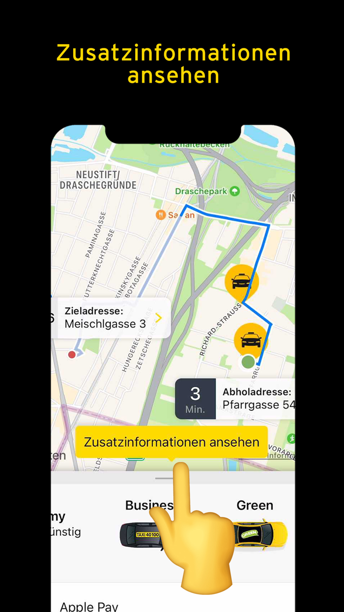 Taxi 40100 zum Fixpreis fahren