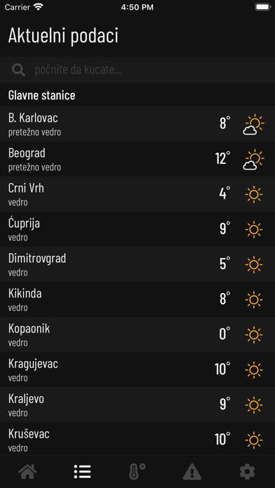 Vreme u Srbiji Screenshot